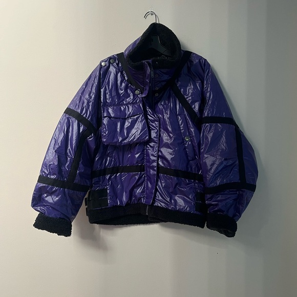 Free people woman’s Vagabond fleece Bomber Jacket - Picture 4 of 12